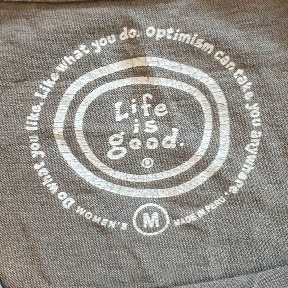 Life Is Good Gray Long Sleeve Shirt - Picture 3 of 4